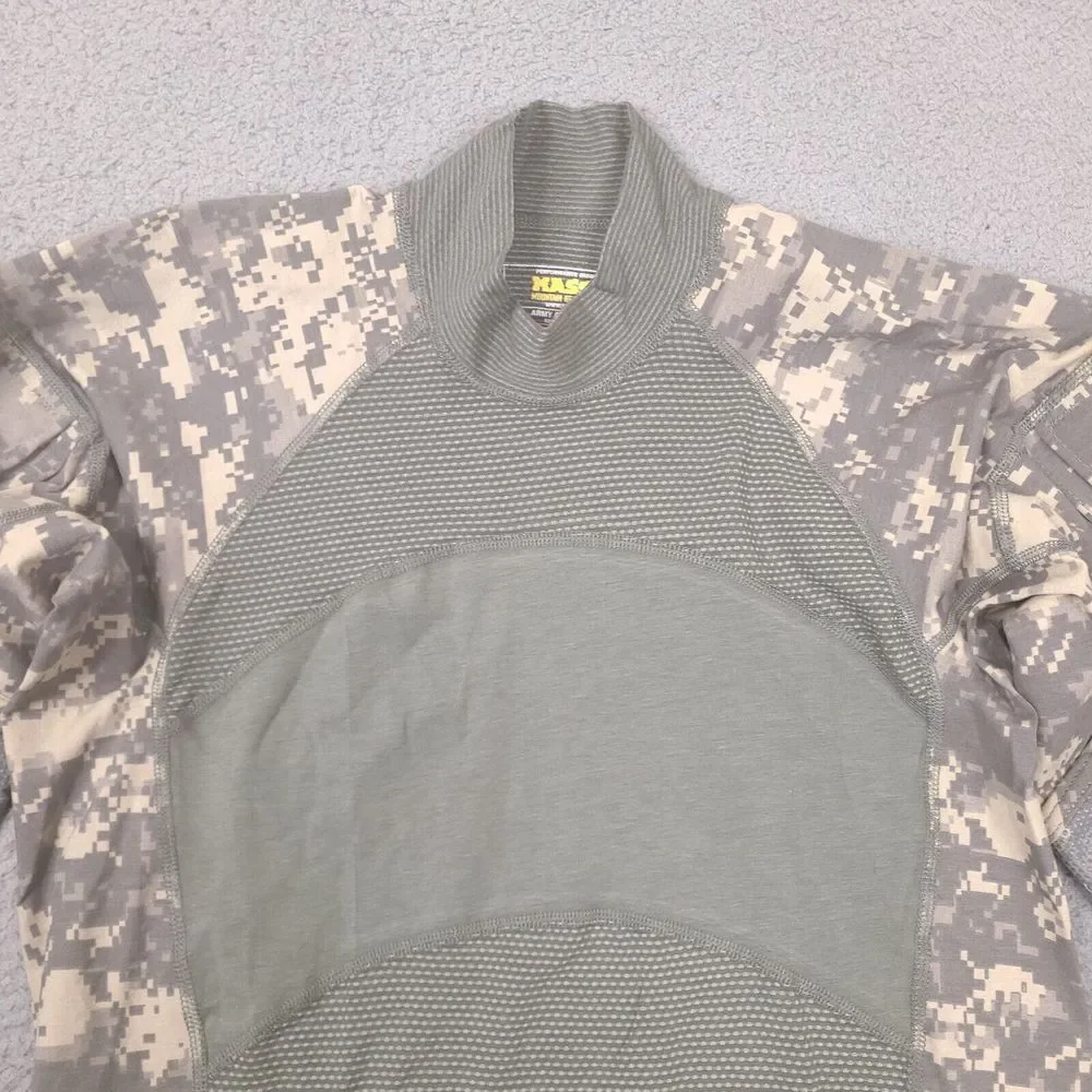 Massif Army Combat Shirt Mens Small Long‎ Sleeve Mock Neck Digital Camo US Army